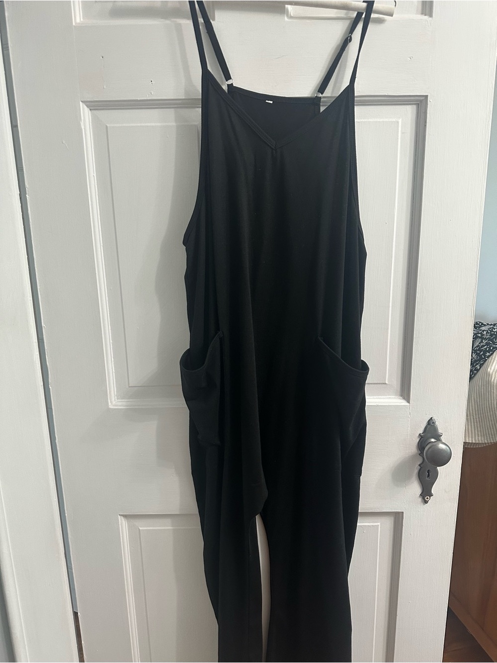 Black Women's Jumpsuit with Adjustable Straps